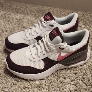 Nike White and Pink Retro Sneakers